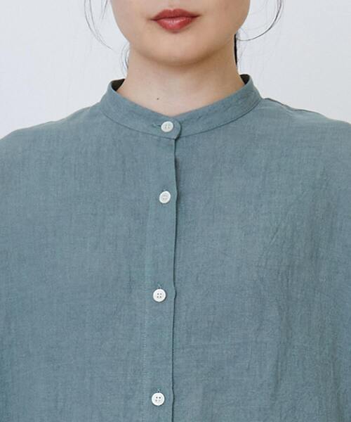 LOISIR ブラウス シャツ グランジリネンチュニックシャツ
