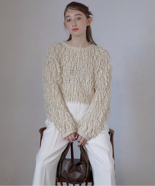 ニット セーター ループツイスト編みニットプルオーバー レディース MINERTE ニット セーター 「MINERTE」loop twist knit / ループ