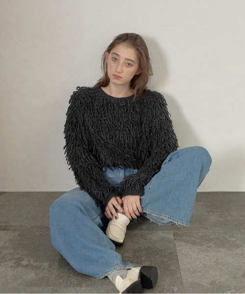 ニット セーター ループツイスト編みニットプルオーバー レディース MINERTE ニット セーター 「MINERTE」loop twist knit / ループ