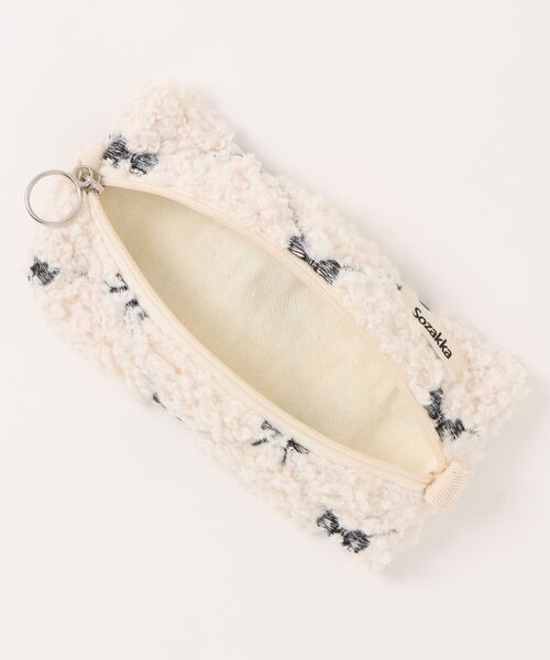 TONE SELECT GOODS Liaa/もこもこ リボン柄 ポーチ ペンケース A18477