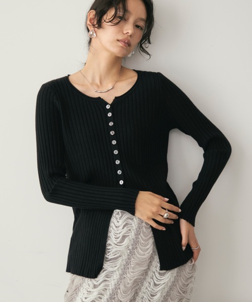 SaturdayClub ショルダーボタン フロントスリット ロンパース DFFUR. 2WAYフロントボタンスリットトッパー レディース