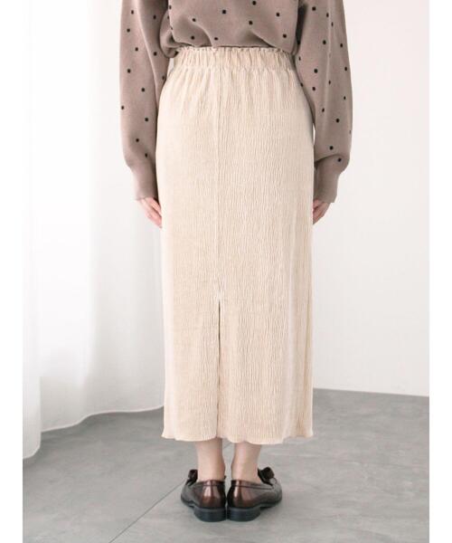 Te chichi TERRASSE スカート 「丈が選べる」楊柳ベロアスカート
