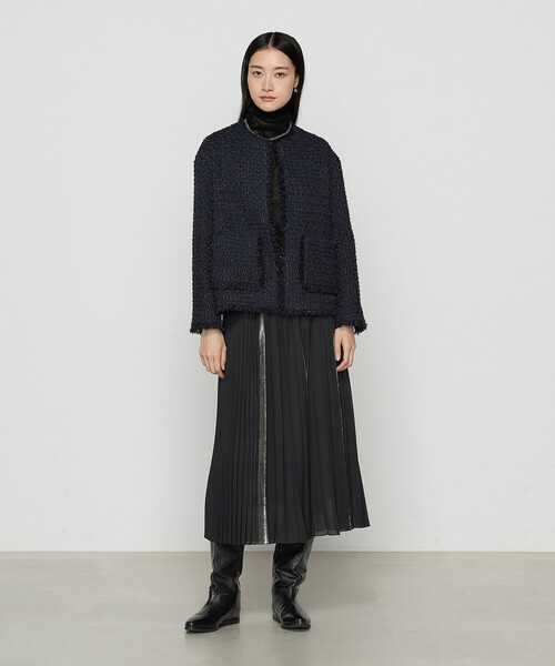 K．T キヨコ タカセ（K．T KIYOKO TAKASE）/箔プリントコンビネーションアコーディオン プリーツスカート K.T KIYOKO TAKASE（K.T キヨコ タカセ） スカート 箔プリント