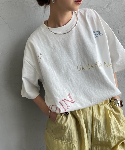tシャツ 「PAY DAY/ペイデイ」 別注 ミックスロゴデザインTシャツ レディース