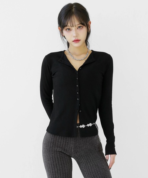 【GU】レディース/リブニットカットソー/長袖/カーキ/シンプル/無地 Amazon.co.jp: 全12色×5サイズ レディース リブ 春服 秋服