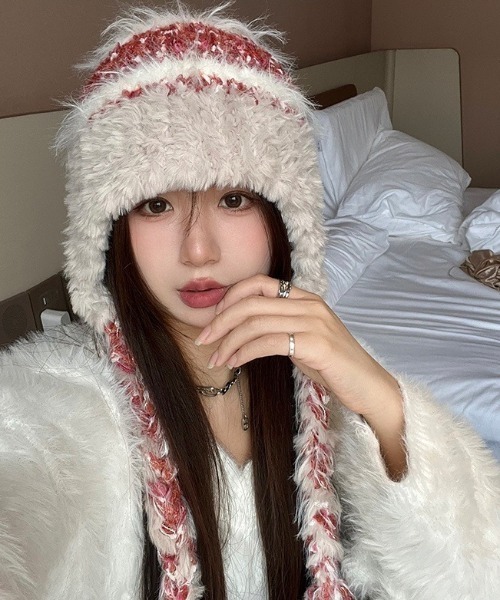 ニット帽 ニットキャップ 三つ編みニット帽 レディース