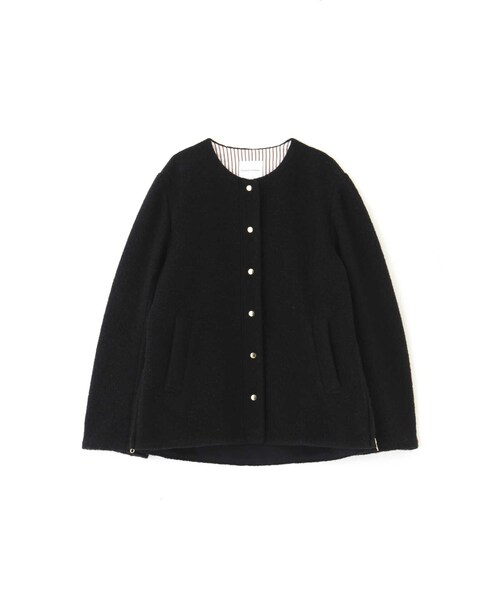 「human woman」 ノーカラージャケット MEDIUM カーキ レディース_画像2