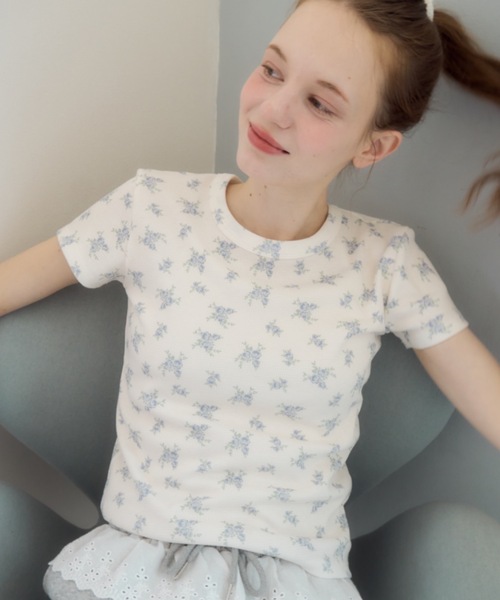 Birthday room（バースデイルーム） tシャツ 小花柄サーマルT/small