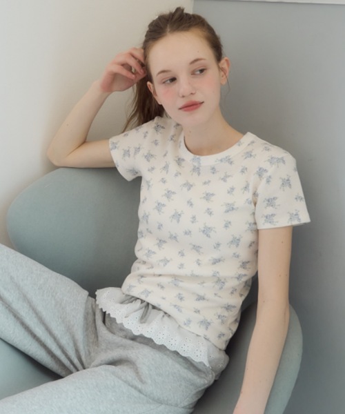 Birthday room（バースデイルーム） tシャツ 小花柄サーマルT/small
