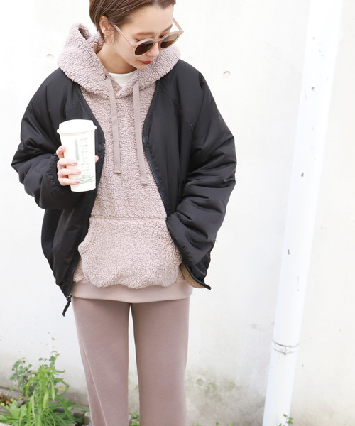 「coca（coca）」 ジップアップブルゾン ONE SIZE ブラウン レディース_画像2