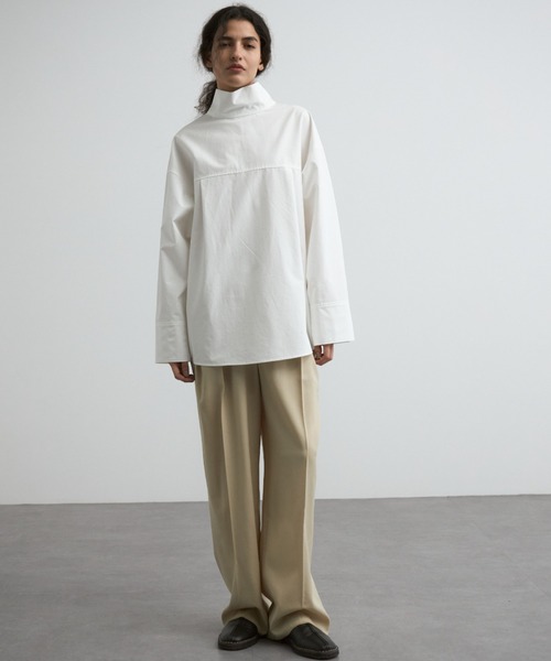 美品CREDONA クレドナ　シャツ　ブラウス CREDONA（クレドナ） ブラウス シャツ HIGH NECK BLOUSE/ハイネック