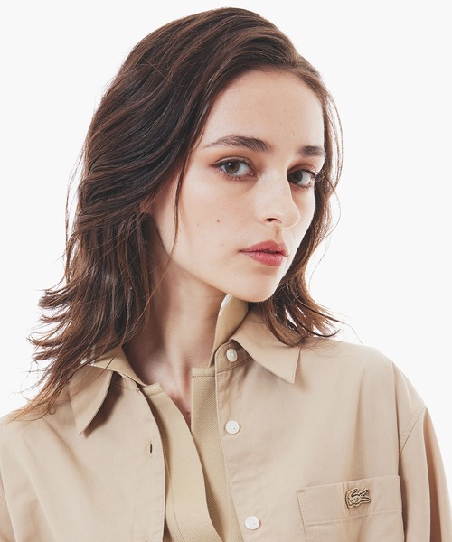 LACOSTE（ラコステ） ブラウス シャツ 夏 クロップド丈 ウエスト