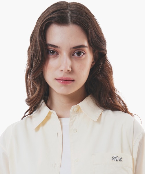 LACOSTE（ラコステ） ブラウス シャツ 夏 クロップド丈 ウエスト