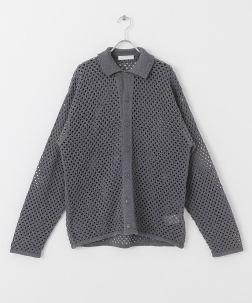 美品　CFCL　ユニセックス　louver cardiganカーディガン　グレー 美品CFCLユニセックスlouver cardiganカーディガングレー