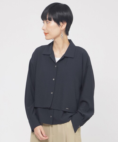 ブラウス シャツ 「接触冷感」「吸水速乾」「UV対策」「ウォッシャブル」kireriレイヤードシャツ レディース