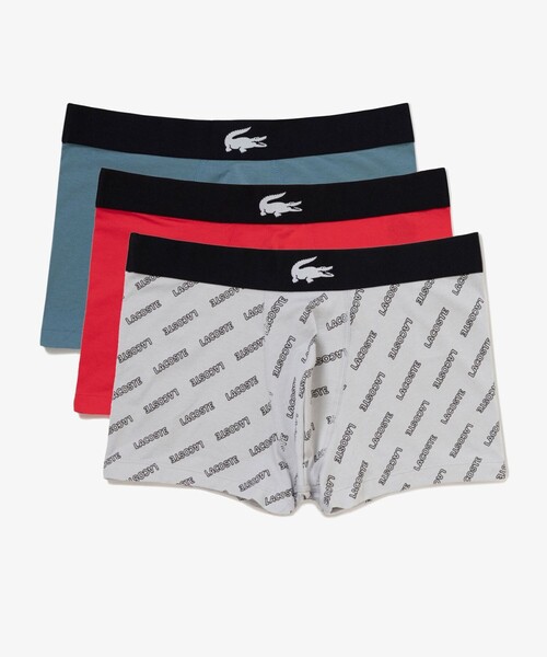 ボクサーパンツ ３パックロゴプリントストレッチコットンボクサートランクショーツ / ボクサーパンツ | LACOSTE | 01