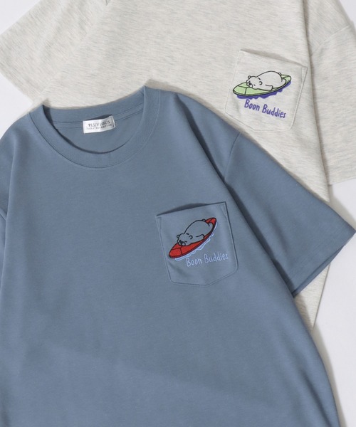 SITRY tシャツ Animal Embroidery Pocket T-Shirt/アニマル ワン