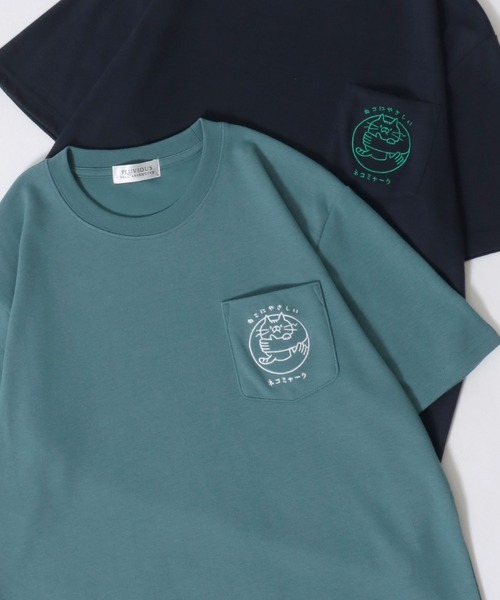 ★関税込★New era★MiLB EMBROIDERY POCKET T-SHIRTS★Tシャツ SITRY tシャツ Animal Embroidery Pocket T-Shirt/アニマル ワン