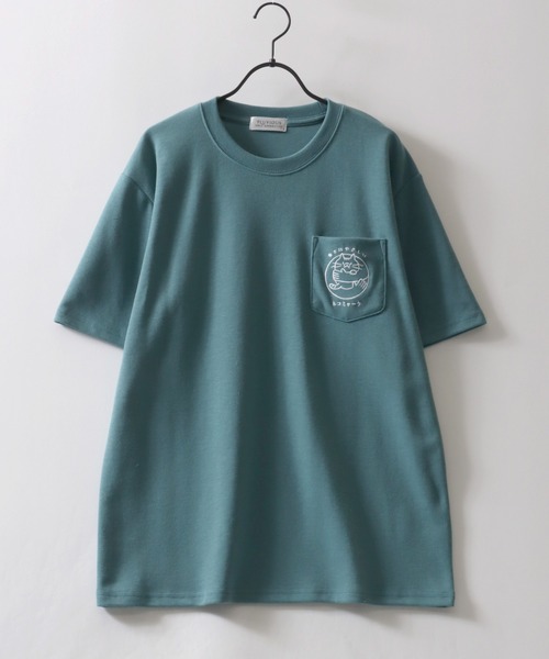 ★関税込★New era★MiLB EMBROIDERY POCKET T-SHIRTS★Tシャツ SITRY tシャツ Animal Embroidery Pocket T-Shirt/アニマル ワン