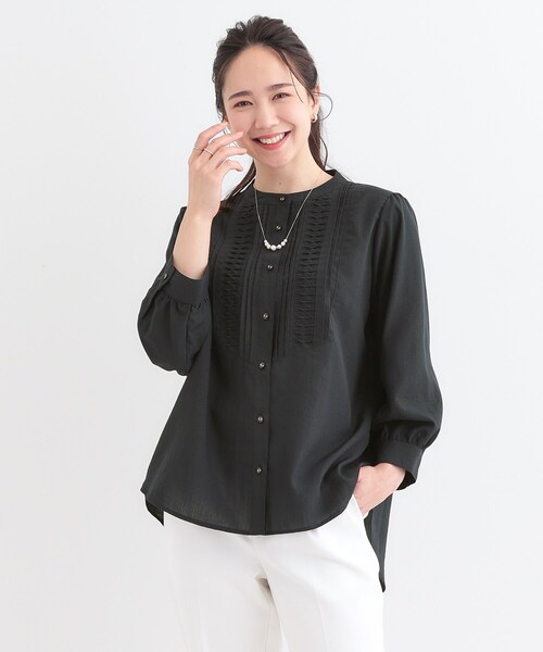 SHOO・LA・RUE ブラウス シャツ 「S-LL」お顔周りを華やかに