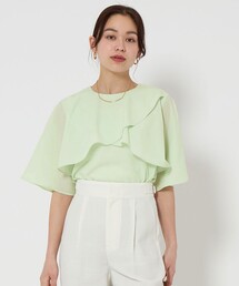 green label relaxing Breeze Cool ケープブラウス green label relaxing ブラウス シャツ Breeze Cool ケープ