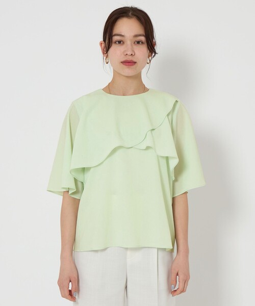 新品 green label relaxing ケープ ブラウス green label relaxing ブラウス シャツ Breeze Cool ケープ