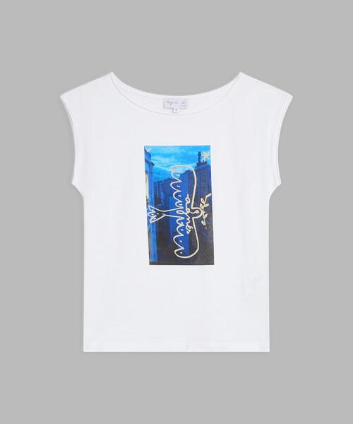 tシャツ コットン プリント ノースリーブ アーティストTシャツ ”Castelbajac” レディース