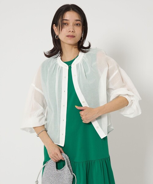 【masa】green label relaxing シアーギャザー セール】シアー ギャザー ブラウス（シャツ/ブラウス）｜green