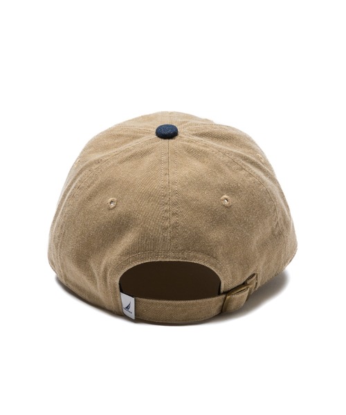 NAUTICA ウール×レザー キャップ ベージュ ノーティカ NAUTICA キャップ 帽子 NAUTICA/ノーティカ 2TONE WASHED 6P CAP