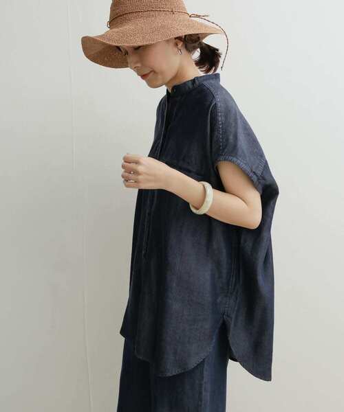 「URBAN RESEARCH DOORS」 半袖ブラウス MEDIUM ブラック レディース URBAN RESEARCH DOORS 「URBAN DOORS」 半袖ブラウス MEDIUM
