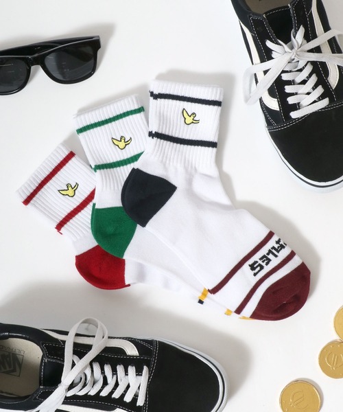 Mark Gonzales（マークゴンザレス） 靴下 3足セット ラインソックス
