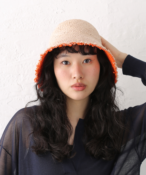 【美品】ラメゾンドリリス　バケットハット　ハット　帽子　メゾンドリリス La Maison de Lyllis/ラメゾンドリリス】ELM/バケットハット