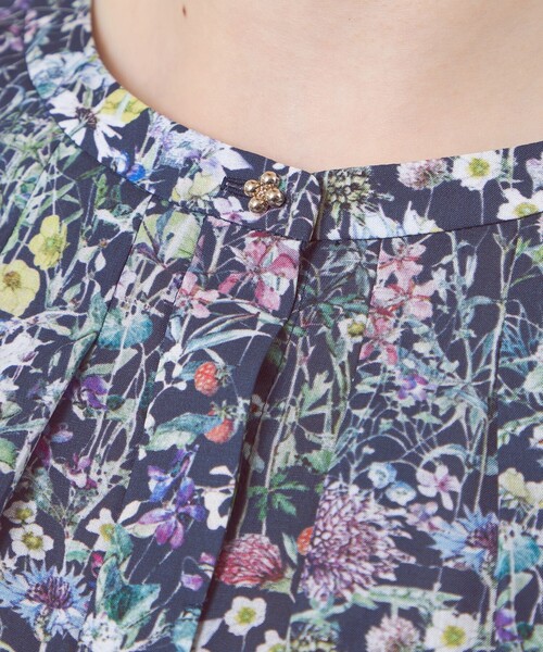 L AMACA アマカ 刺繍 花柄 フラワー ブラウス シャツ M 38 AMACA（アマカ） ブラウス シャツ 「Anniversary Piece」ワイルド