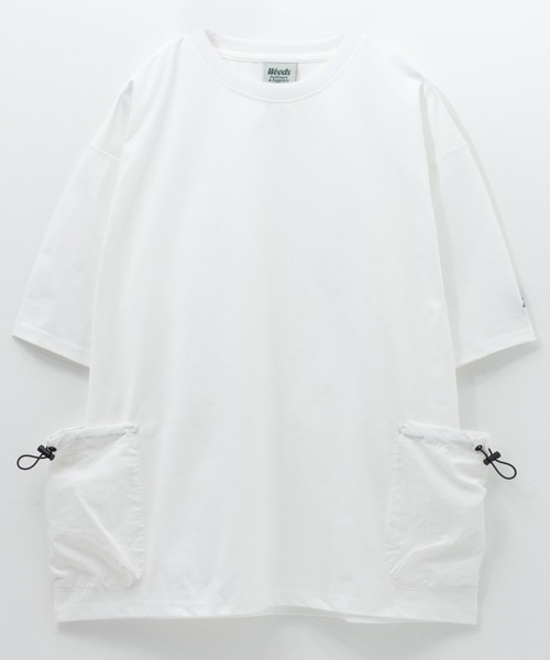 tシャツ WOODS ドローコードポケットTシャツ「UVカット」 メンズ