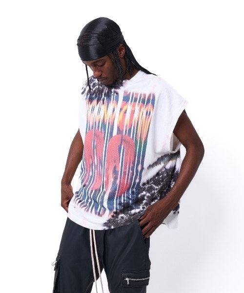 DANKE SCHON ボーンプリントデストロイノースリーブカットソー M DANKE SCHON（ダンケシェーン） tシャツ DankeSchon/ダンケシェーン