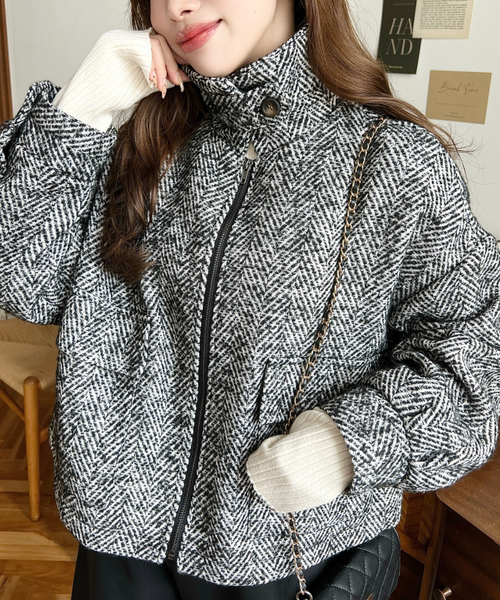 「moment+」 ブルゾン L ブラウン レディース_画像5