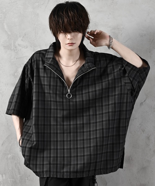ADRER 「ADRER」 半袖シャツ SMALL グレー メンズ : ZOZOTOWN