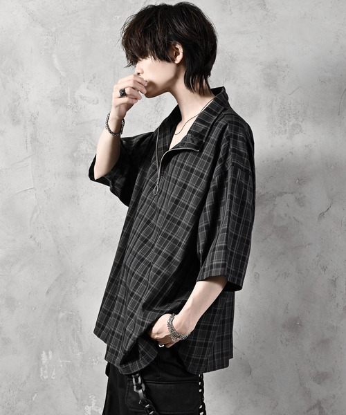 ADRER 「ADRER」 半袖シャツ SMALL グレー メンズ : ZOZOTOWN