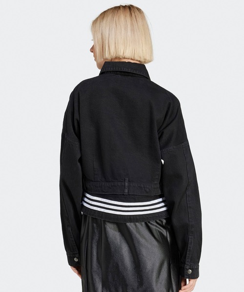アディダス デニムジャケット パーカー トラックトップ ジャージ 女性S Originals（adidas） - adidas デニムジャケット パーカー