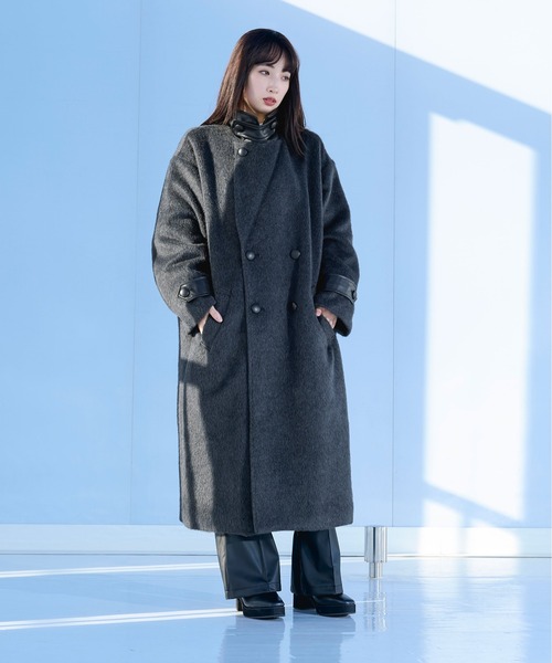 「Ellno Loset」 チェスターコート LARGE ライトグレー メンズ_画像7