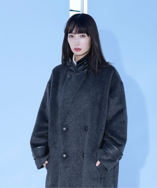 「Ellno Loset」 チェスターコート LARGE ライトグレー メンズ_画像8