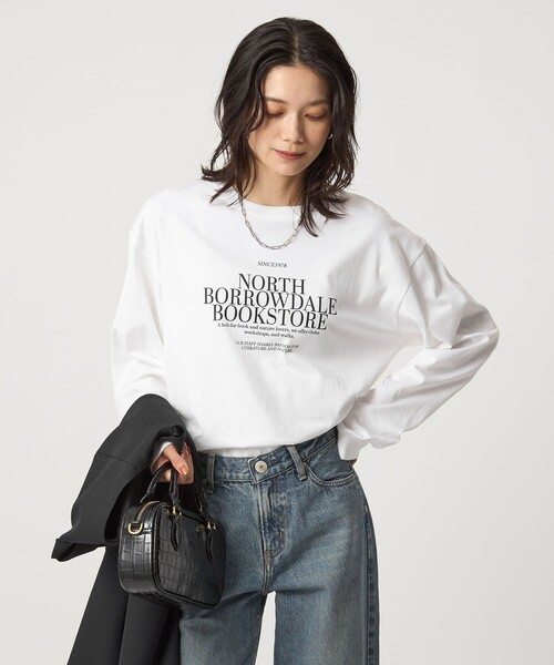 tシャツ ロゴ ロングスリーブ Tシャツ レディース