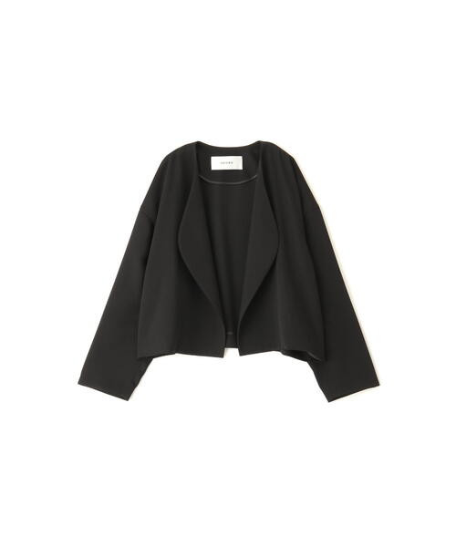 【24SS/未使用近】アドーア ハイゲージストレッチジャケット 黒 38 THE CASUAL｜ヴィンテージ加工 PUレザー A-2ショートブルゾン