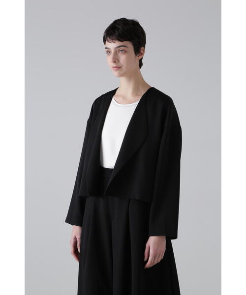 【美品】アドーア　ADORE ノーカラージャケット　パーカー　ポリエステル ADORE（アドーア） ジャケット ノーカラージャケット ドライタッチ