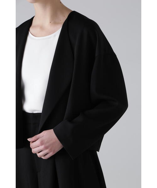 【美品】アドーア　ADORE ノーカラージャケット　パーカー　ポリエステル ADORE（アドーア） ジャケット ノーカラージャケット ドライタッチ