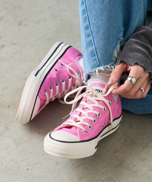 「CONVERSE」 ローカットスニーカー 24.5cm ブルー レディース