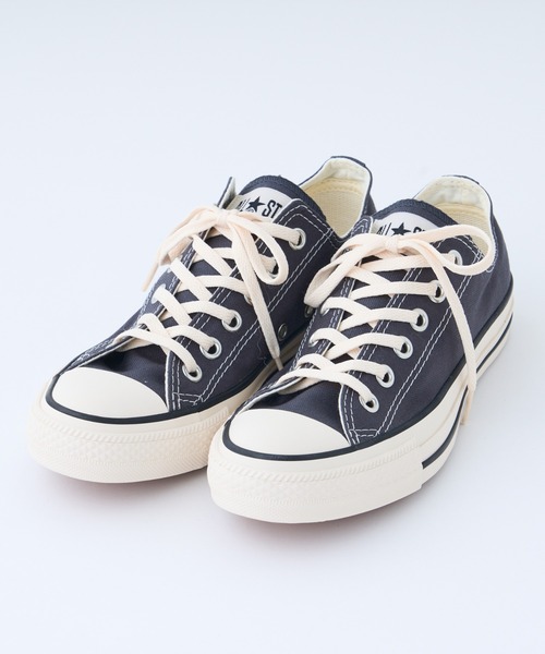 「CONVERSE」 ローカットスニーカー 24.5cm ブルー レディース