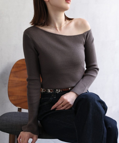 23ss 美品■23区■ワイドシルエット フレンチスリーブ ハイゲージ ニット 23ss 美品□23区□ワイドシルエット フレンチスリーブ ハイゲージ