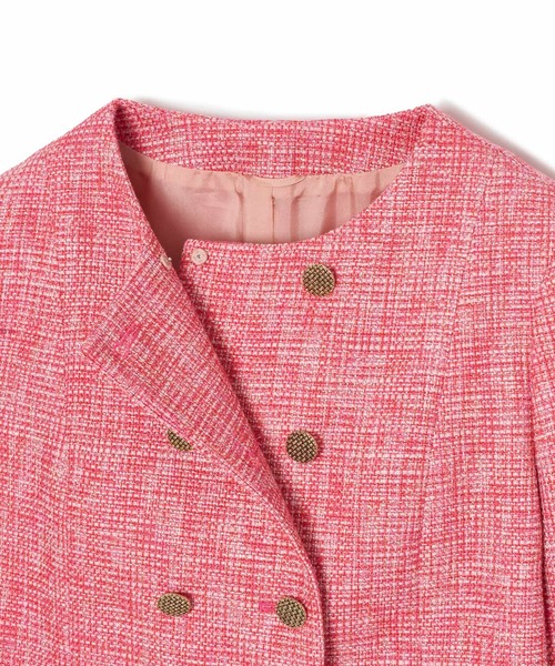 ANAYI（アナイ） ノーカラージャケット 38 ダークインディゴブルー