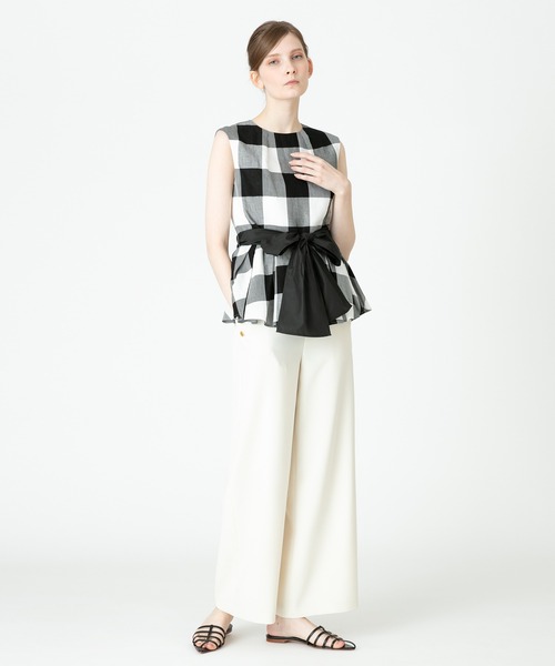「LOULOU WILLOUGHBY」 ノースリーブブラウス 2 ブラック レディース_画像2
